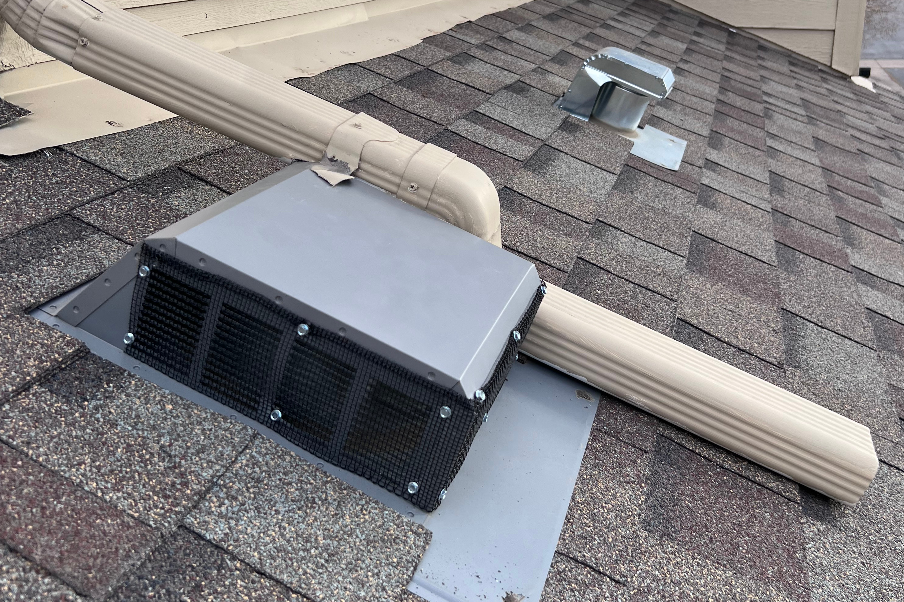 Close-up of ember-resistant soffit vent